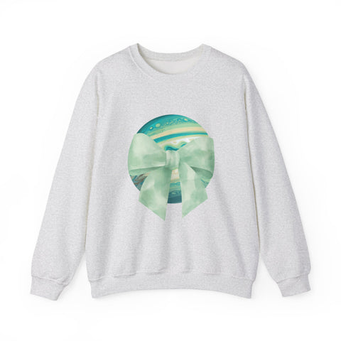 Green Planet Wrapped In A Bow Unisex Crewneck Sweatshirt