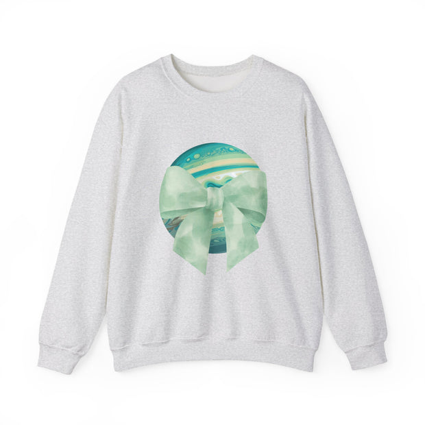 Green Planet Wrapped In A Bow Unisex Crewneck Sweatshirt