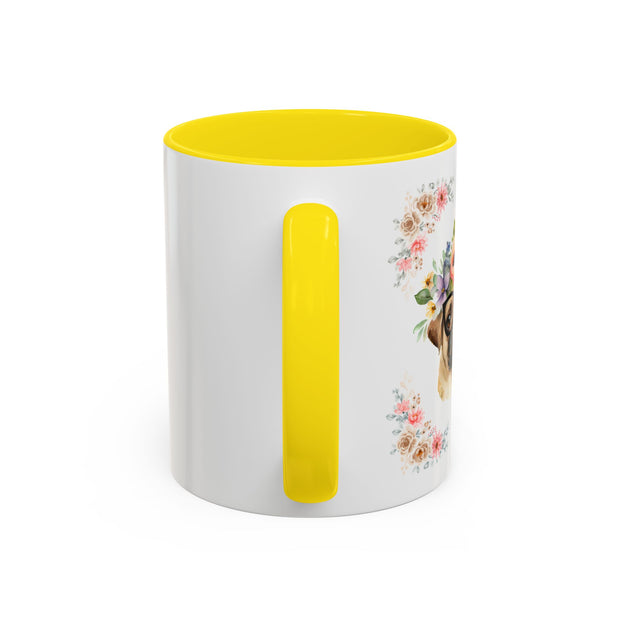 Geeky Goddess Pug Accent Coffee Mug