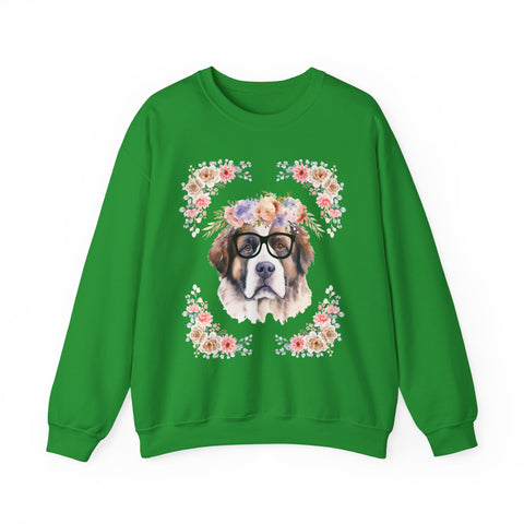 Geeky Goddess Saint Bernard Unisex Crewneck Sweatshirt