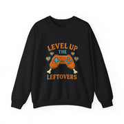 Funny Gamer Sweatshirt, Level Up Leftovers Crewneck, Gifts for Gamers, Casual Wear, Thanksgiving Sweatshirt, Cute Holiday Apparel