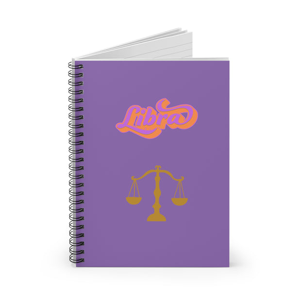 'Libra' Zodiac Spiral Notebook