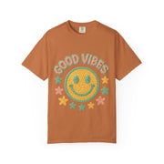 Good Vibes T-Shirt, Unisex Garment-Dyed Tee, Positive Vibe Shirt, Casual Wear, Gift for Friends, Summer Style