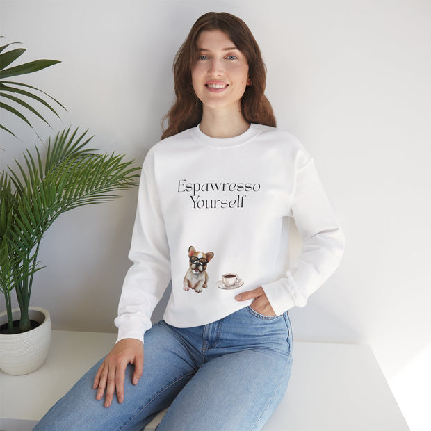 'Espawresso Yourself' French Bulldog Unisex Crewneck Sweatshirt