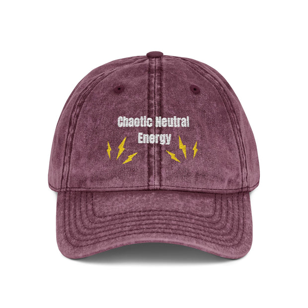 'Chaotic Neutral Energy' Vintage Embroidered Cap