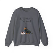 'Espawresso Yourself' Dachshund Unisex Crewneck Sweatshirt