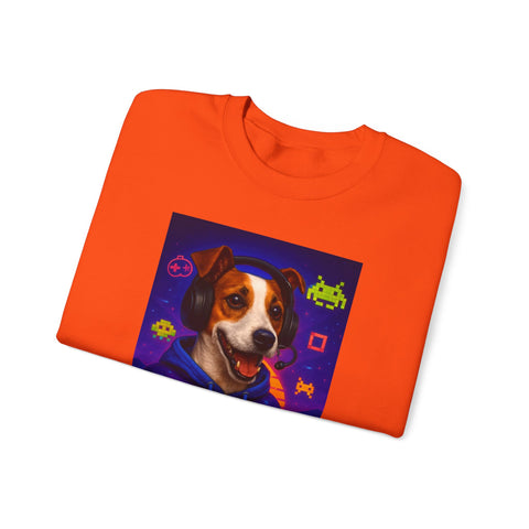 Gaming Jack Russell Controller sweatshirt | Retro Arcade Gamer Puppy Graphic