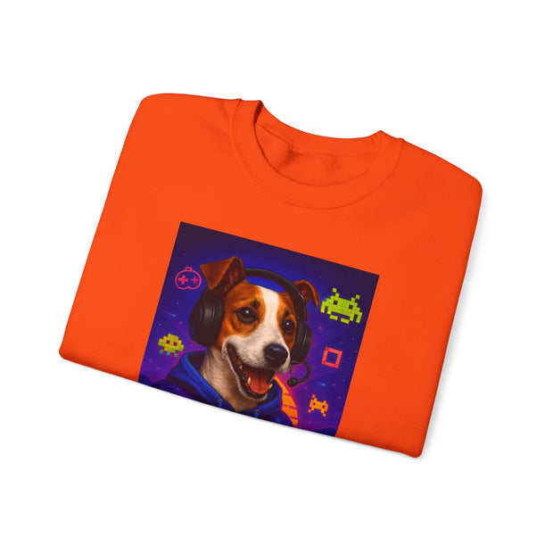 Gaming Jack Russell Controller sweatshirt | Retro Arcade Gamer Puppy Graphic