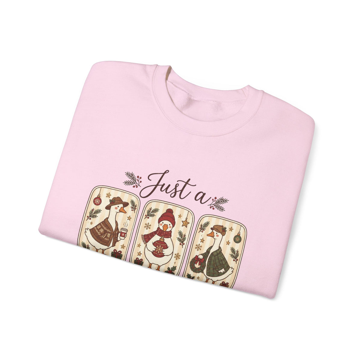 Just a Jolly Goose sweatshirt | Retro folk art goose design