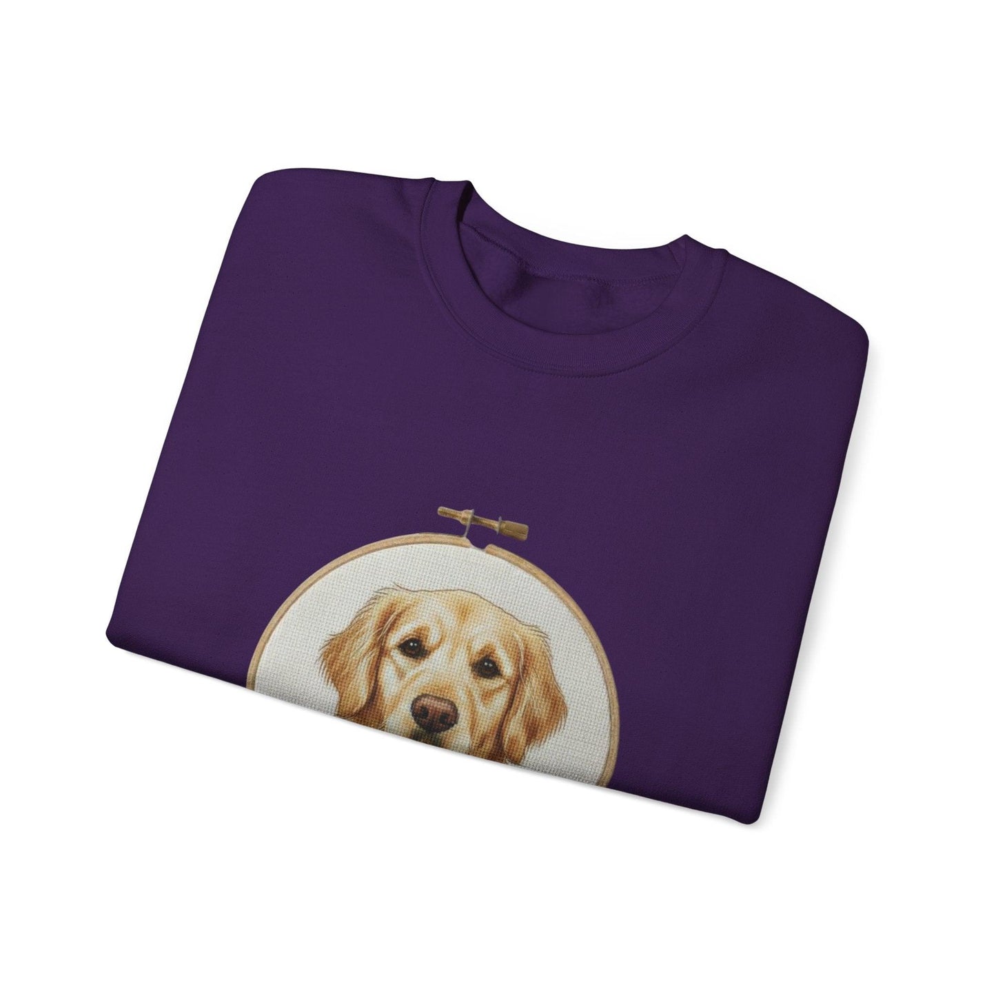 Golden Retriever Sweatshirt, Dog Mom Gift, Vintage Embroidery Style Pet Lover Crewneck