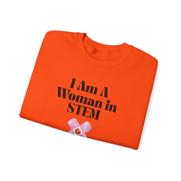 'I Am A Woman In STEM' Nurse Unisex Crewneck Sweatshirt