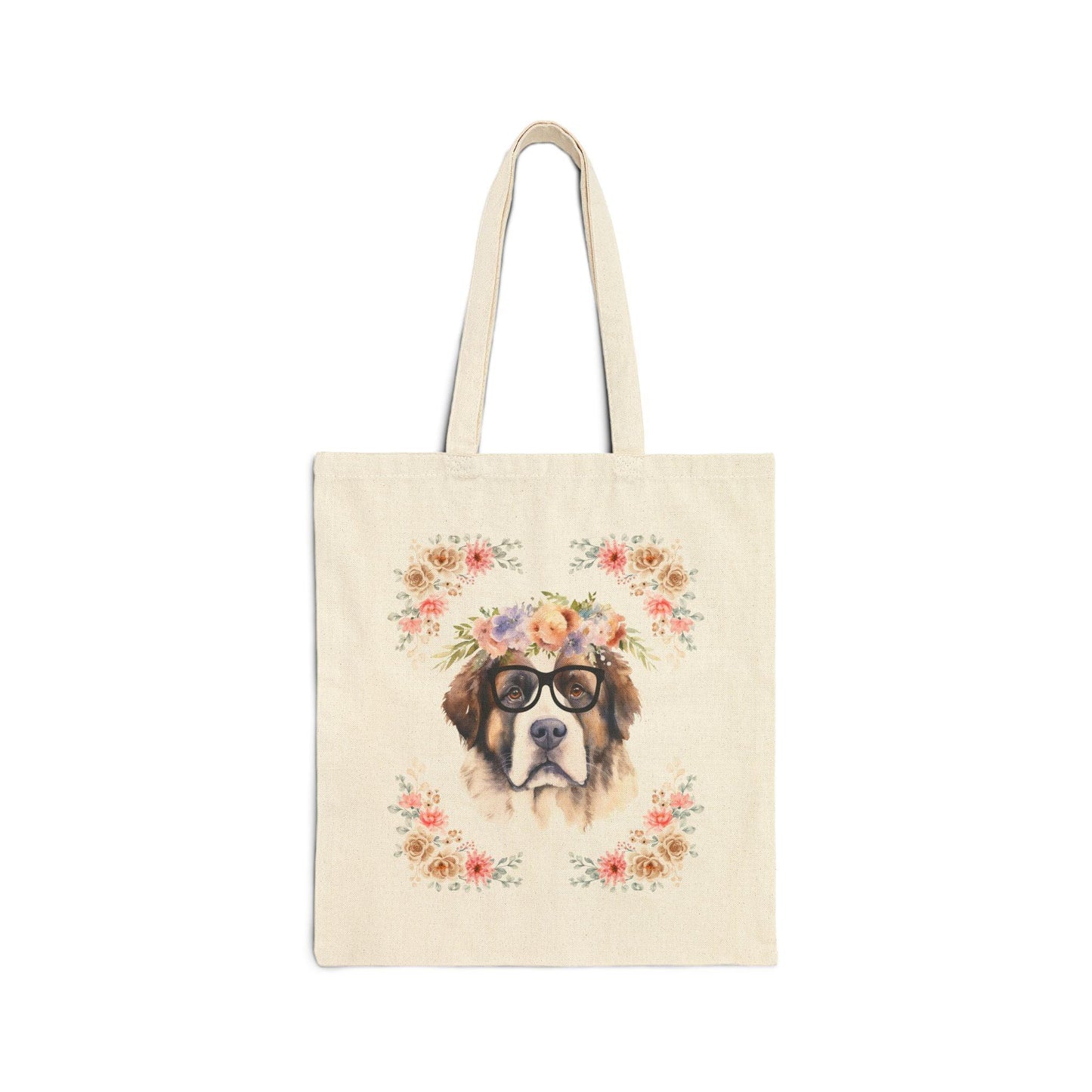 Geeky Goddess Saint Bernard Cotton Canvas Tote Bag