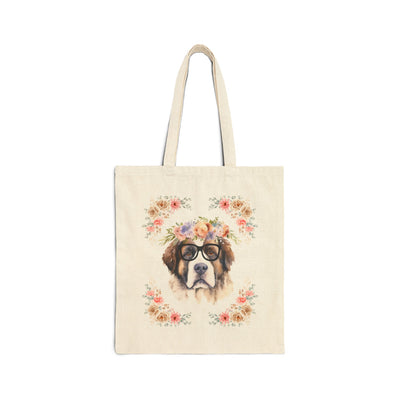 Geeky Goddess Saint Bernard Cotton Canvas Tote Bag