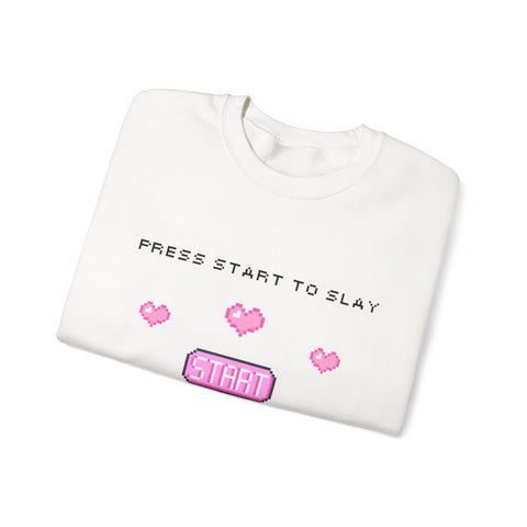 'Press Start to Slay' Unisex Crewneck Sweatshirt