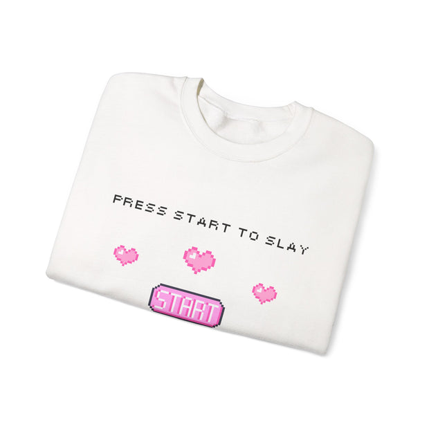 'Press Start to Slay' Unisex Crewneck Sweatshirt
