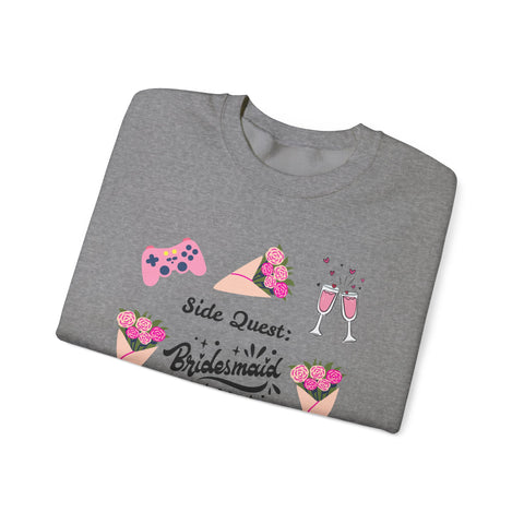'Side Quest: Bridesmaid Duties' Unisex Crewneck Sweatshirt