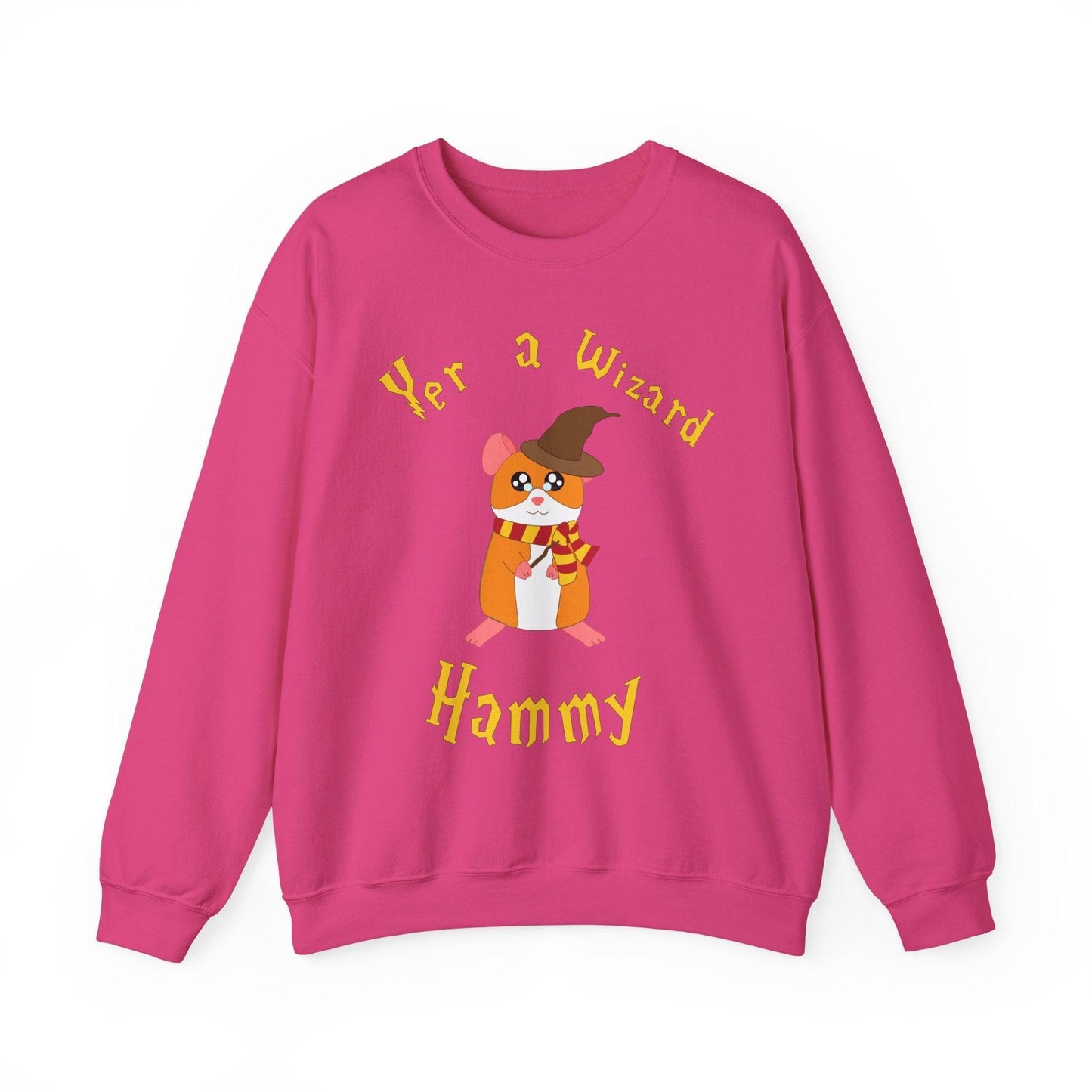Hammy Wizard Illustration Sweatshirt | Cute Hamster Wizard Crewneck