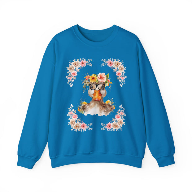 Geeky Goddess Duck Unisex Crewneck Sweatshirt