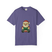 Festive Santa Gaming T-Shirt, Unisex Holiday Tee, Funny Christmas Shirt, Gamer Gift, Cute Santa Design