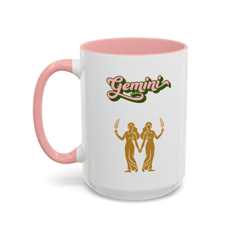 'Gemini' Zodiac Accent Coffee Mug