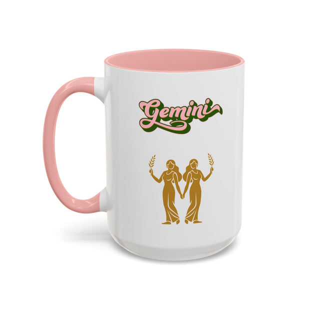 'Gemini' Zodiac Accent Coffee Mug
