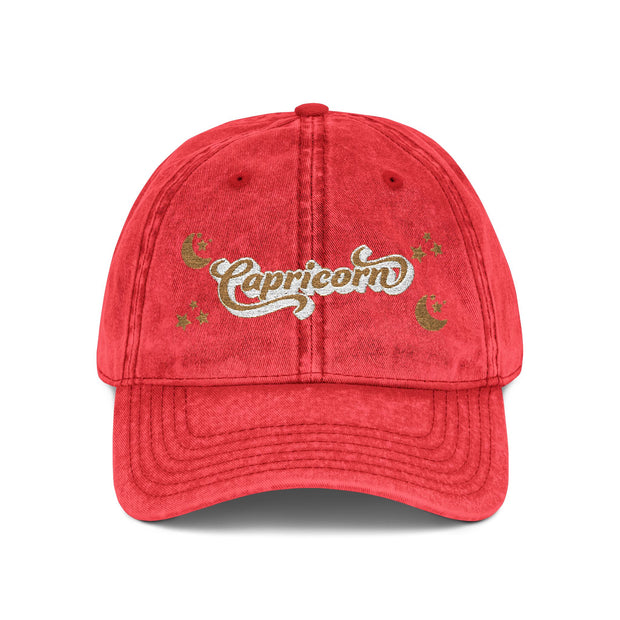 'Capricorn' Vintage Embroidered Cap