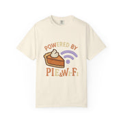 Powered by Pie and Wi-Fi T-Shirt, Funny Unisex Tee, Gift for Pie Lovers, Tech Enthusiasts, Perfect for Holidays and Parties