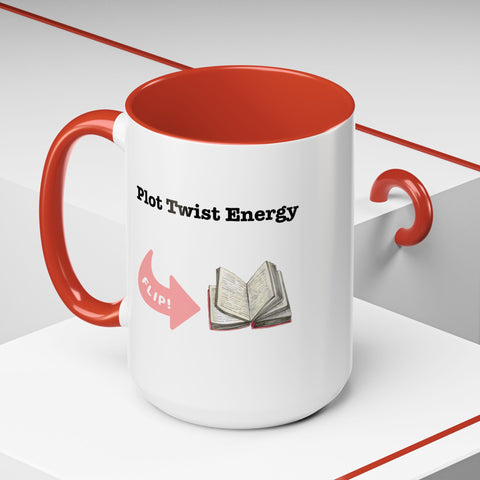 'Plot Twist Energy' Accent Coffee Mug