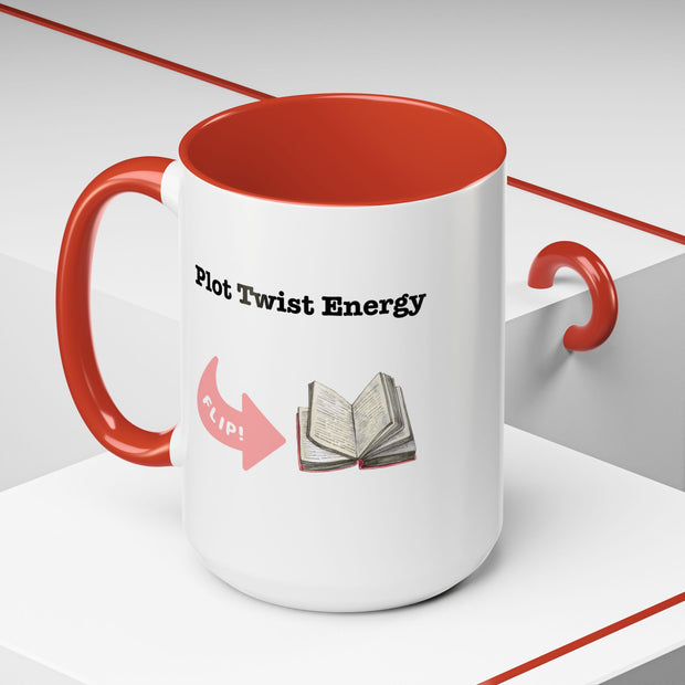 'Plot Twist Energy' Accent Coffee Mug