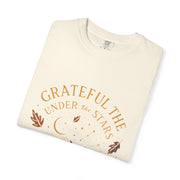 Grateful Under the Stars T-shirt | Unisex Garment-Dyed Tee, Inspirational Apparel, Cozy Casual Wear, Gifts for Nature Lovers, Fall Fashion