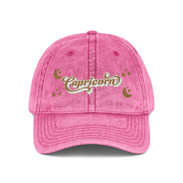 'Capricorn' Vintage Embroidered Cap