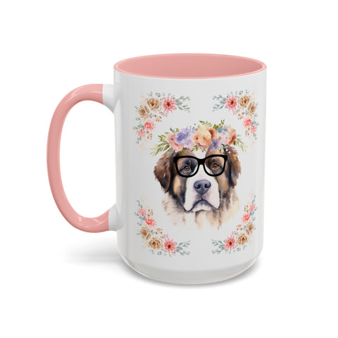 Geeky Goddess Saint Bernard Accent Coffee Mug