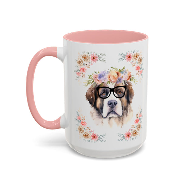 Geeky Goddess Saint Bernard Accent Coffee Mug