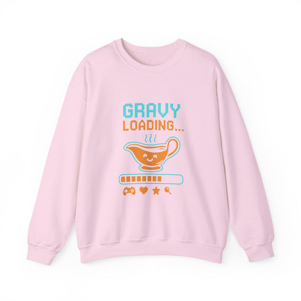Gravy Loading Sweatshirt, Fun Unisex Crewneck, Thanksgiving Apparel, Casual Gift for Foodies, Humor Sweatshirt