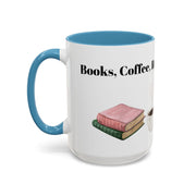 'Books, Coffee, Repeat' Accent Coffee Mug
