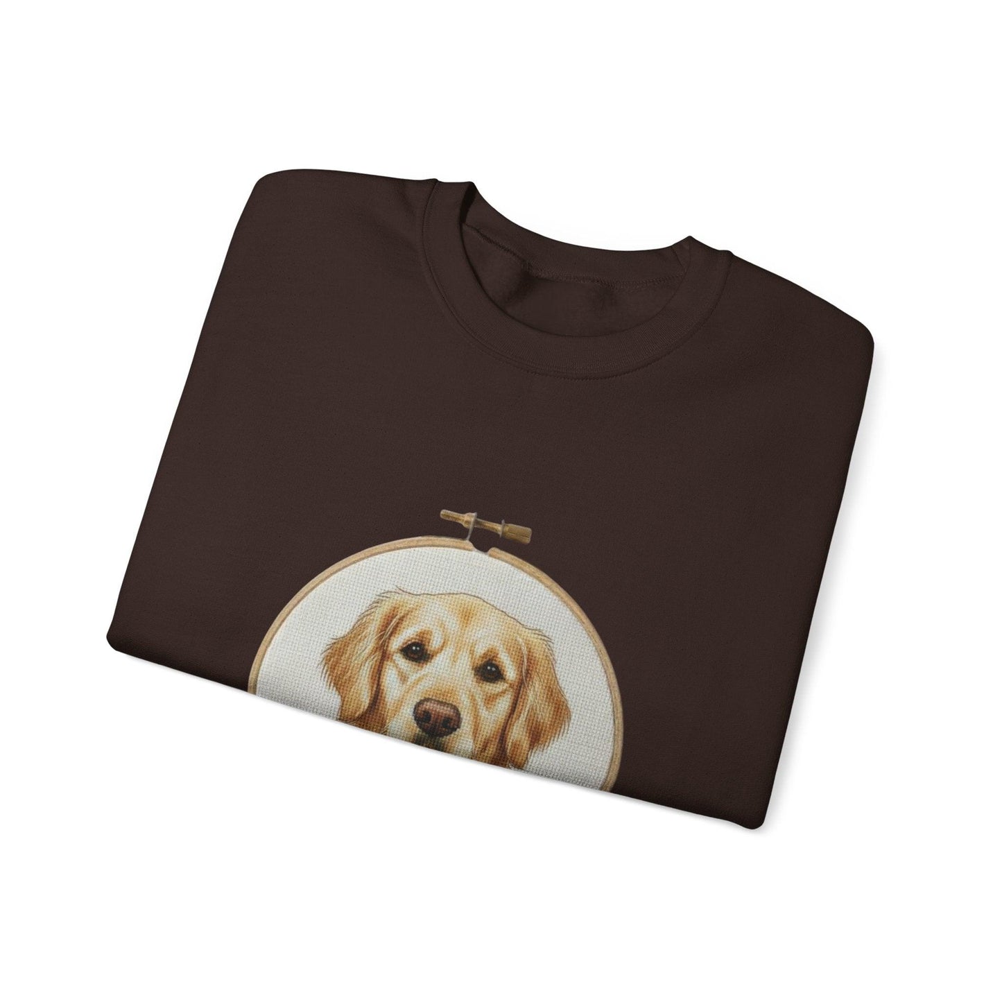 Golden Retriever Sweatshirt, Dog Mom Gift, Vintage Embroidery Style Pet Lover Crewneck