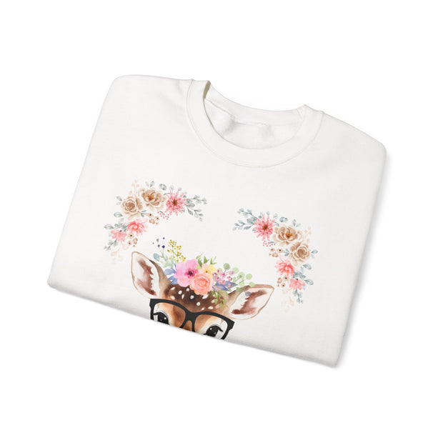 Geeky Goddess Deer Unisex Crewneck Sweatshirt