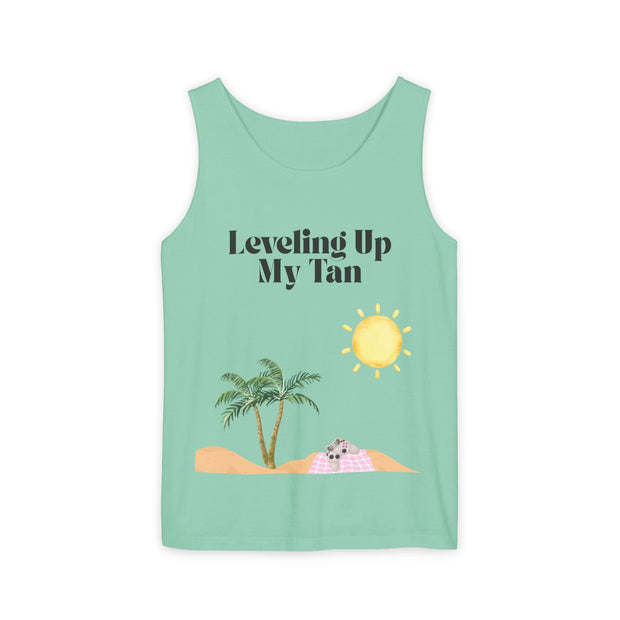 'Leveling Up My Tan' Unisex Tank Top
