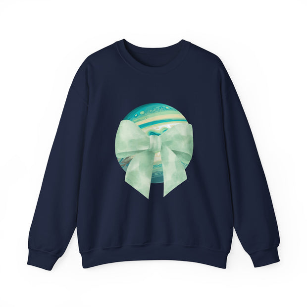 Green Planet Wrapped In A Bow Unisex Crewneck Sweatshirt