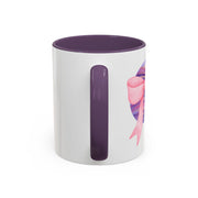 Pink/Purple Planet Wrapped In A Bow Accent Coffee Mug