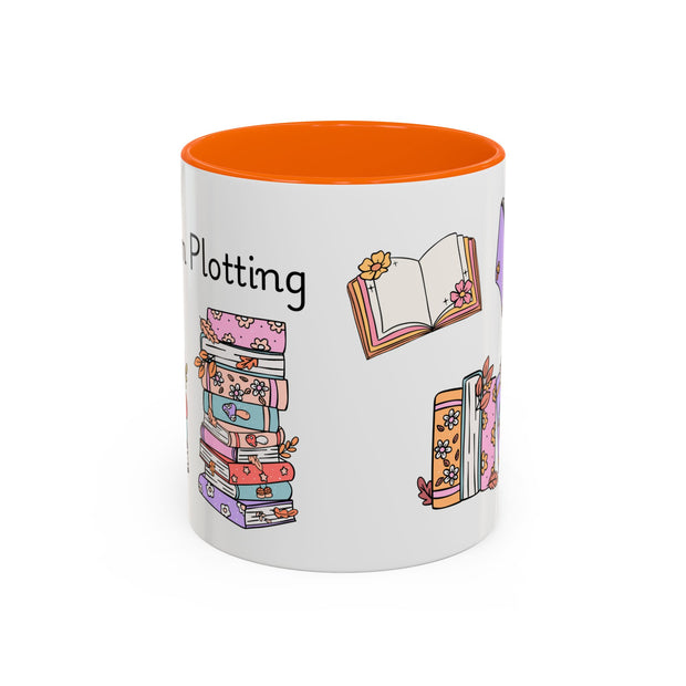 'Shhh...I'm Plotting' Accent Coffee Mug