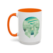 Green Planet Wrapped In A Bow Accent Coffee Mug