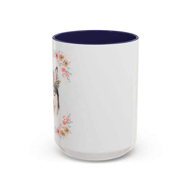 Geeky Goddess Siberian Husky Accent Coffee Mug