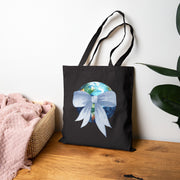 Earth Wrapped In A Bow Cotton Canvas Tote Bag