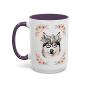 Geeky Goddess Siberian Husky Accent Coffee Mug