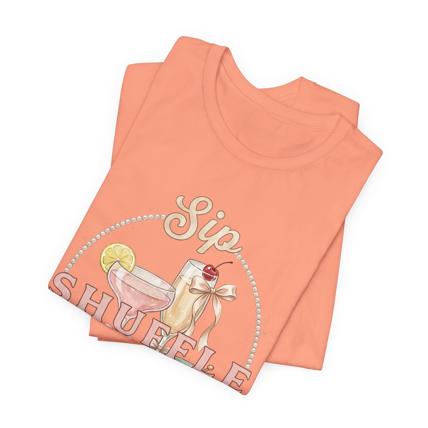 Sip Shuffle Repeat Shirt, Mahjong Social Club Tee, Pastel Girls Night Graphic Shirt, Mahjong Lover Gift