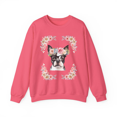 Geeky Goddess French Bulldog Unisex Crewneck Sweatshirt