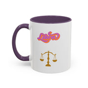'Libra' Zodiac Accent Coffee Mug