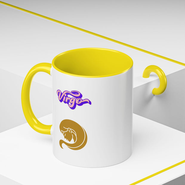 'Virgo' Zodiac Accent Coffee Mug
