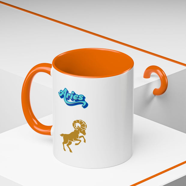 'Aries' Zodiac Accent Coffee Mug